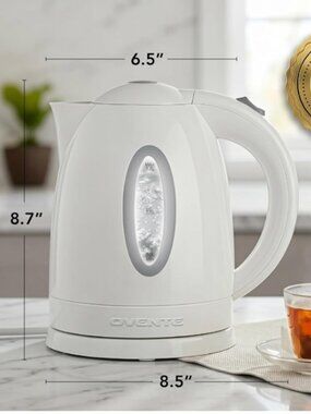 OVENTE Electric Kettle, 1.7L Fast Boiling Water Heater for Coffee or Tea, BPA F